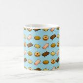 ピクセルアートおいしいビスケットクッキー選択パターン コーヒーマグカップ (中央)