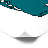 ピクセルアートとブルーモンスター ポスター (コーナー)