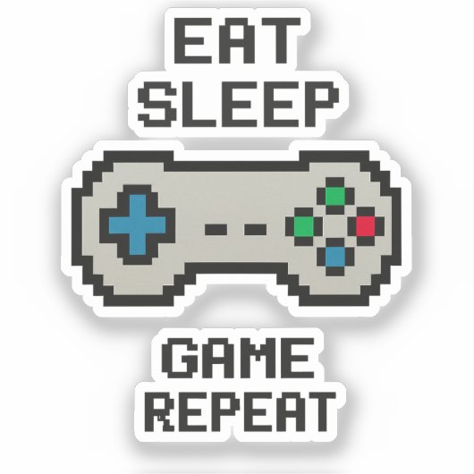 ピクセルアートのビデオゲームのガミングステッカーセット シール (正面)