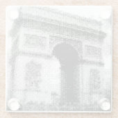 ピクセルアートの凱旋勝利 ガラスコースター (裏面)