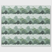 ピクセルアートの山の風景パターン ラッピングペーパー (フラット)