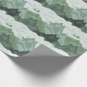 ピクセルアートの山の風景パターン ラッピングペーパー (角)