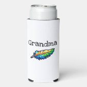 ピクセルアートオウムパーソナライズされた スリム缶クーラー (Seltzer裏面)