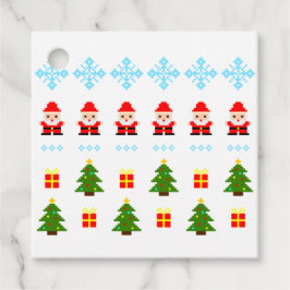 ピクセルアートクリスマス フェイバータグ