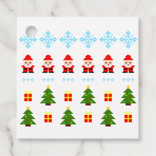 ピクセルアートクリスマス フェイバータグ (正面)