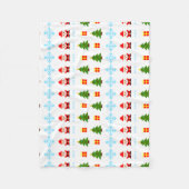 ピクセルアートクリスマス フリースブランケット (正面)