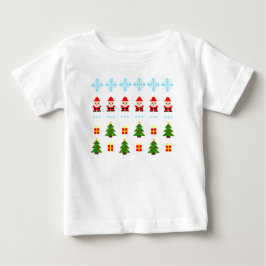 ピクセルアートクリスマス ベビーTシャツ