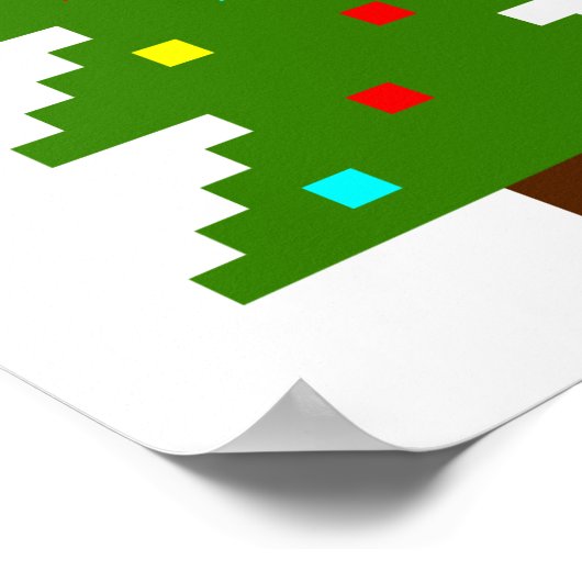 ピクセルアートクリスマス ポスター (角)