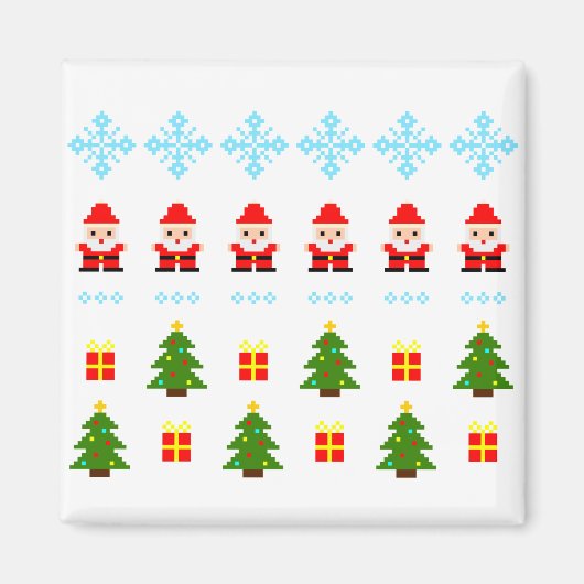 ピクセルアートクリスマス マグネット (正面)