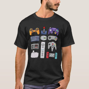 ピクセルアートゲームコントローラーのゲームパッドゲーマー Tシャツ