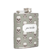 ピクセルアートゴシック不気味スカルパターン フラスク (右)