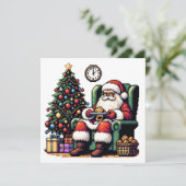 ピクセルアートサンタ食べーのクッキー シーズンカード (スタンド正面)