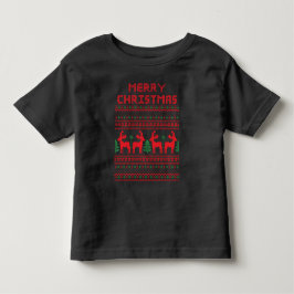 ピクセルアートスタイル メリークリスマスTシャツ トドラーTシャツ