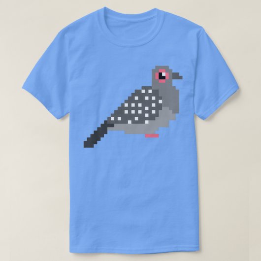 ピクセルアートダイヤモンド鳩1 Tシャツ (デザイン正面)