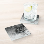 ピクセルアートツリー ガラスコースター (アングル)