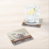 ピクセルアートティーポットキッチンコースターセット スクエアペーパーコースター (インサイチュ)