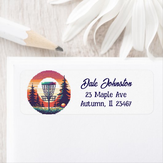 ピクセルアートディスクゴルパーソナライズされたフ ラベル (インサイチュ)