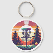 ピクセルアートディスクゴルフコース キーホルダー (正面)