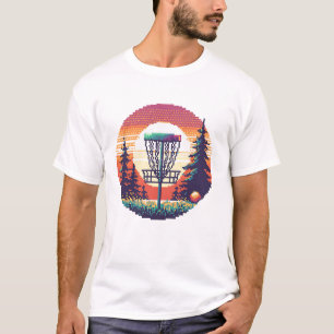 ピクセルアートディスクゴルフコース Tシャツ