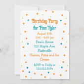 ピクセルアートロボット少年の誕生日パーティー 招待状 (裏面)