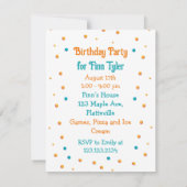 ピクセルアートロボット少年の誕生日パーティー 招待状 (裏面)