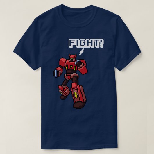 ピクセルアートロボット Tシャツ (デザイン正面)