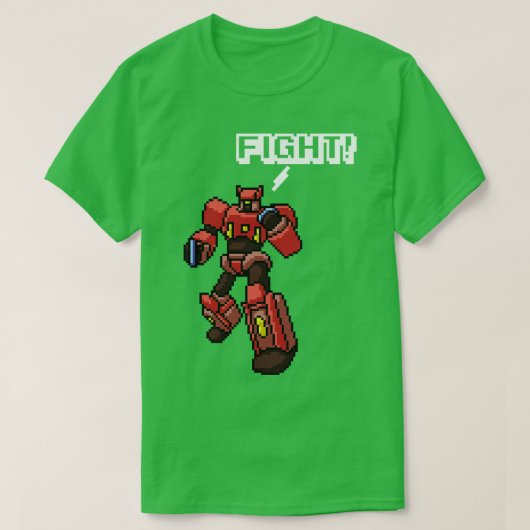 ピクセルアートロボット Tシャツ (デザイン正面)