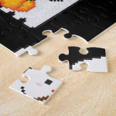 ピクセルアート幽霊:ハロウィンパターン ジグソーパズル (側面)
