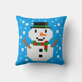 ピクセルアート雪だるま クッション (裏面)