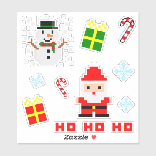 ピクセルアート クリスマスセット シール (シート)