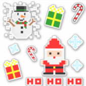 ピクセルアート クリスマスセット シール (正面)