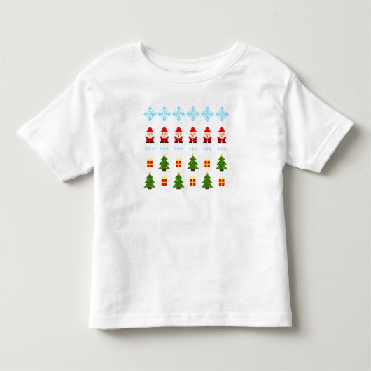 ピクセルアート クリスマス トドラーTシャツ (正面)