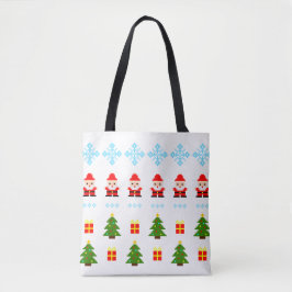 ピクセルアート クリスマス トートバッグ