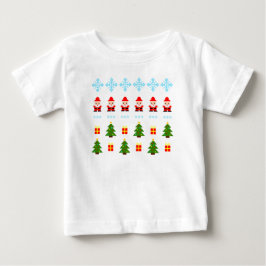ピクセルアート クリスマス ベビーTシャツ