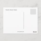 ピクセルアート(ドット)、バラク・オバマ ポストカード (裏面)