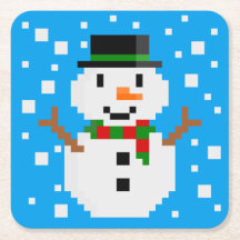 ピクセルアート 雪だるま 3