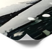 ピクセルアート、雪の中のノルウェーの町 | AI Art ポスター (角)