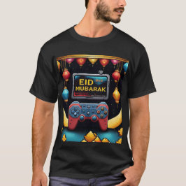 ピクセルアートEid MubarakゲームをテーマにしたTシャツ Tシャツ