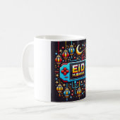 ピクセルアートEid Mubarakゲーム コーヒーマグカップ (正面左)