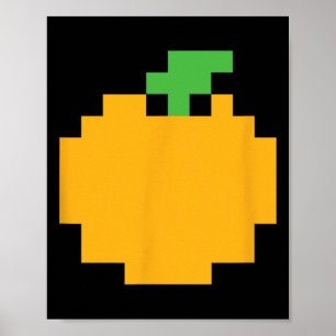 ピクセルオレンジ80年代ビデオゲームハロウィン簡単グループC ポスター