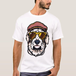 ピクセルオールドイングリッシュシープドッグ Tシャツ