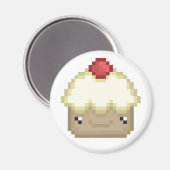 ピクセルカップケーキ磁石 マグネット (正面/裏面)