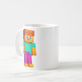 ピクセルカラフルキャラクター – ブロックアー子供へト コーヒーマグカップ (正面左)