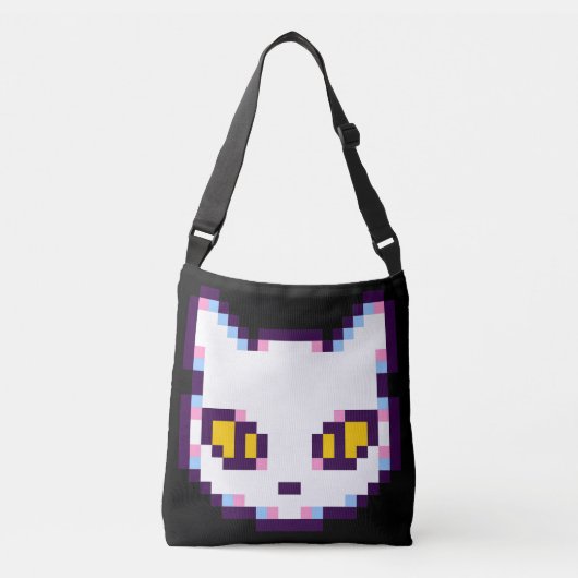 ピクセルキティ猫バッグ クロスボディバッグ (正面)