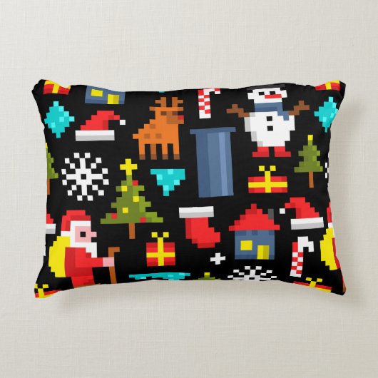 ピクセルクリスマス アクセントクッション (正面)