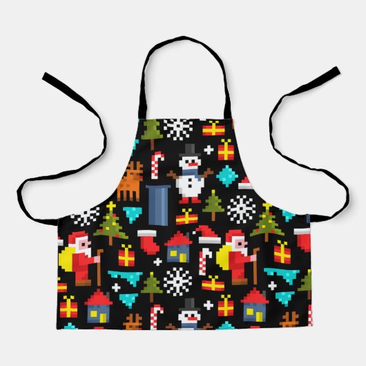 ピクセルクリスマス エプロン (正面)