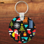 ピクセルクリスマス キーホルダー (正面)