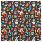 ピクセルクリスマス ファブリック (見本)