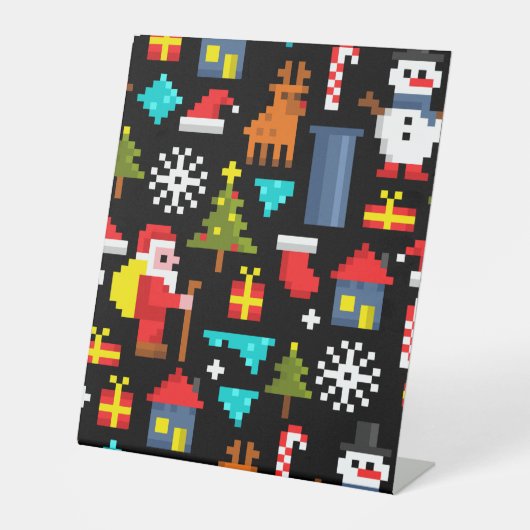 ピクセルクリスマス 台座サイン (正面)