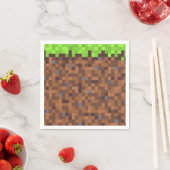 ピクセルグラス ゲーマー 誕生日 スタンダードカクテルナプキン (インサイチュ)